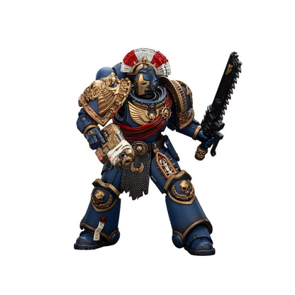 Warhammer 40k: Space Marine 2: Ultramarines: Secundus Armor with Artificer Bolt Rifle, Chainsword and Bolt Pistol: Action Figure - Joy Toy Action Figure