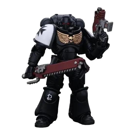 Warhammer 40k: Space Marines: Black Templars: Assault Intercessor: Outriders: Brother Valtus - Joy Toy Action Figures