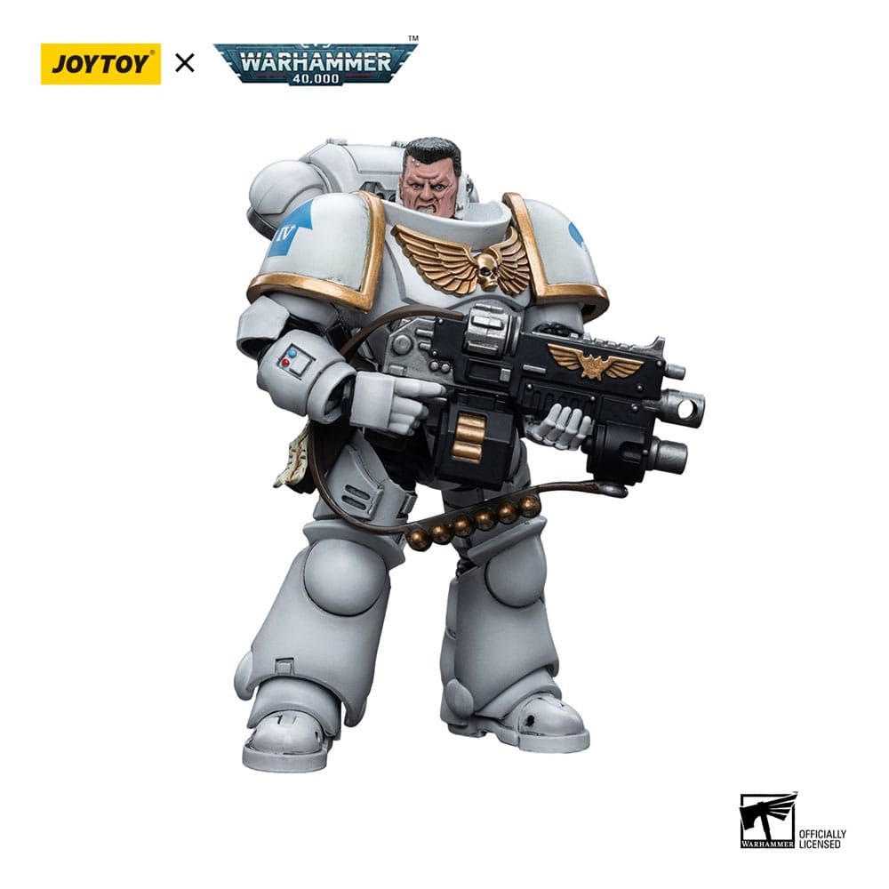Warhammer 40k: Space Marines: White Consuls Intercessors (Version 1): Action Figure - Joy Toy Action Figure