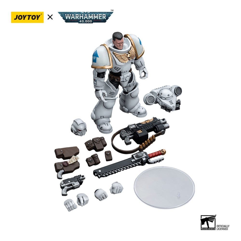 Warhammer 40k: Space Marines: White Consuls Intercessors (Version 1): Action Figure - Joy Toy Action Figure