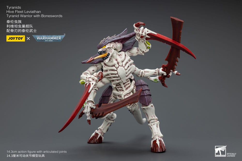 Warhammer 40k: Tyranids: Hive Fleet Leviathan Tyranid Warrior with Boneswords: Action Figure - Joy Toy Action Figure
