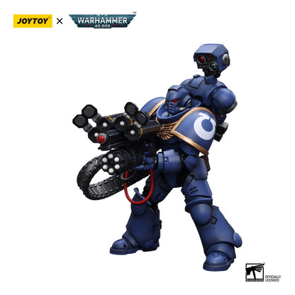 Warhammer 40k: Ultramarines: Desolation Marine with Castellan Launcher (Superfrag): Action Figure - Joy Toy Action Figure