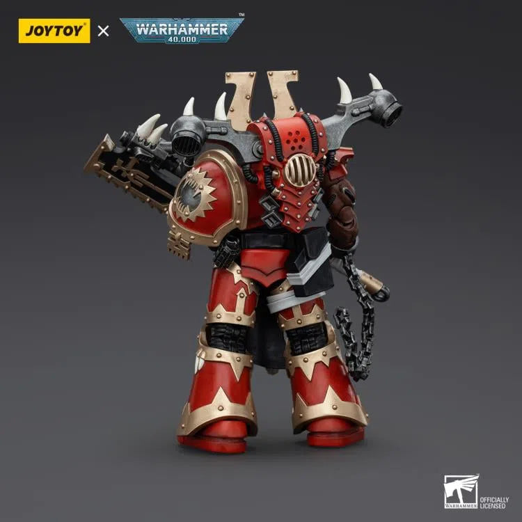 Warhammer 40k: World Eaters: Khorne Berzerker With Eviscerator Chainaxe: Action Figure: Joy Toy Joy Toy