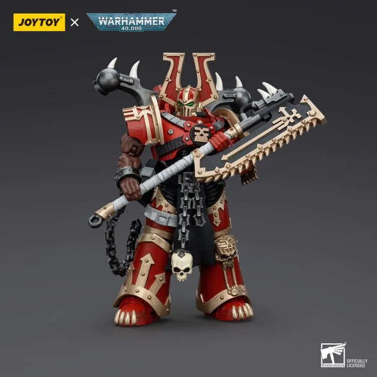 Warhammer 40k: World Eaters: Khorne Berzerker With Eviscerator Chainaxe: Action Figure: Joy Toy Joy Toy