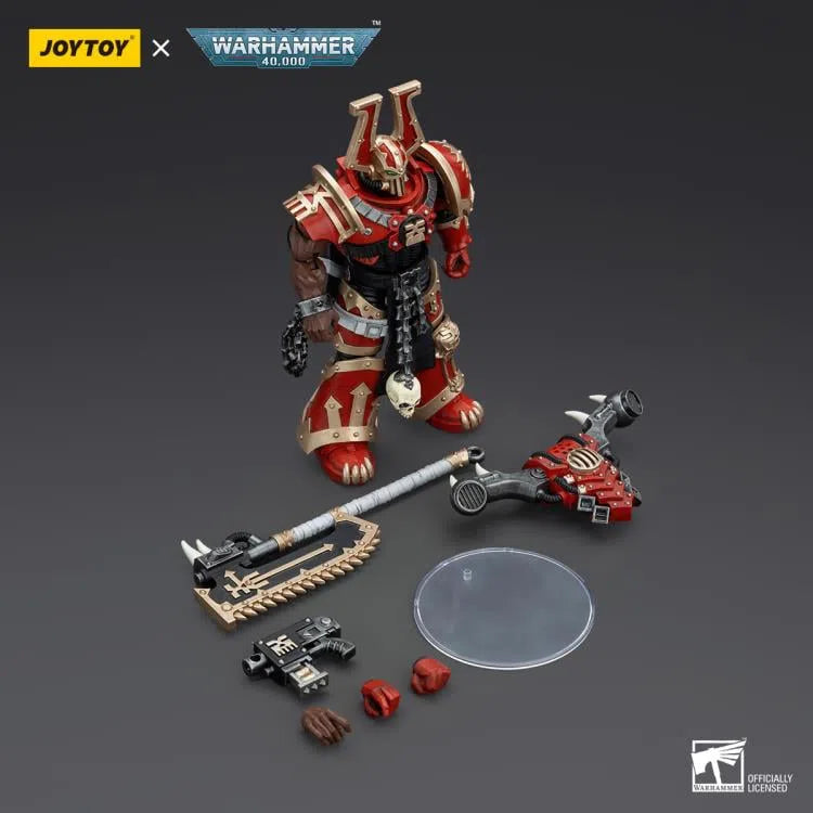 Warhammer 40k: World Eaters: Khorne Berzerker With Eviscerator Chainaxe: Action Figure: Joy Toy Joy Toy