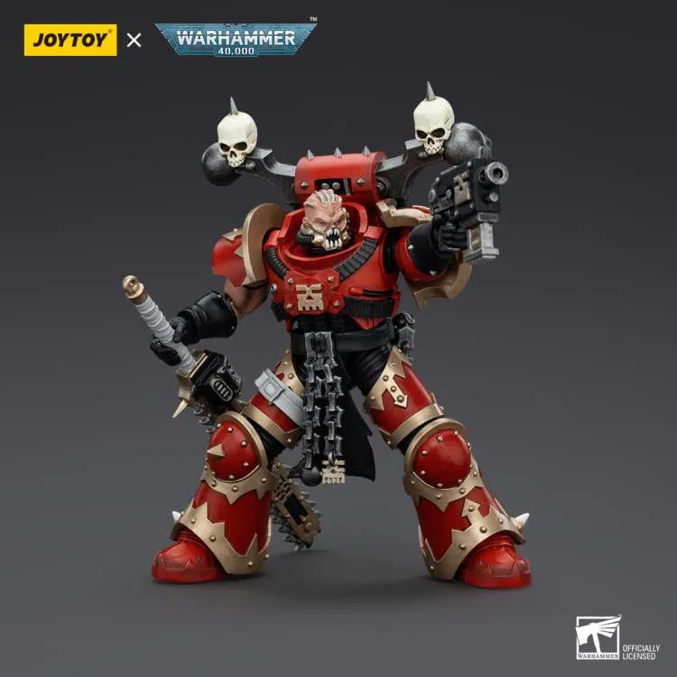 Warhammer 40k: World Eaters: Khorne Berzerker With Eviscerator Chainsword: Action Figure: Joy Toy Joy Toy