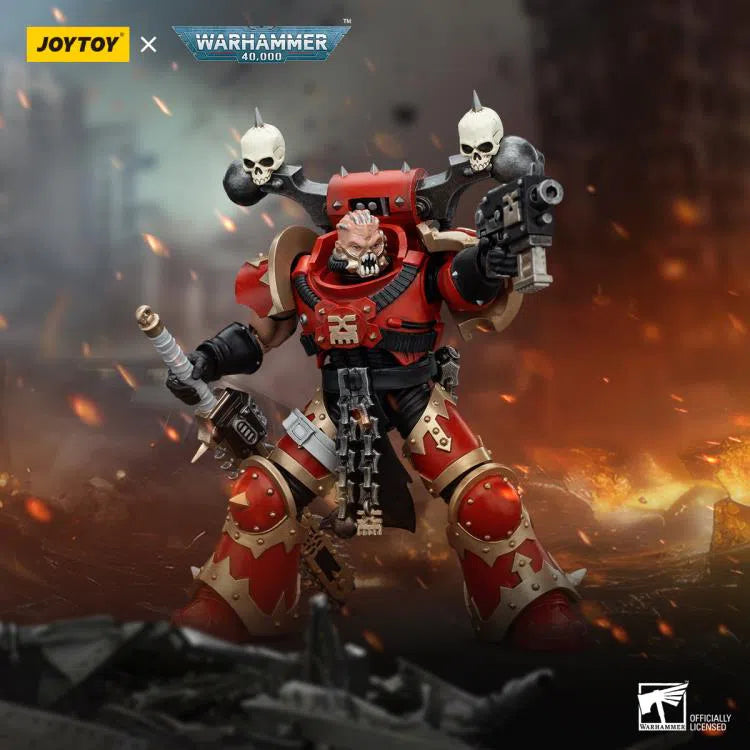 Warhammer 40k: World Eaters: Khorne Berzerker With Eviscerator Chainsword: Action Figure: Joy Toy Joy Toy