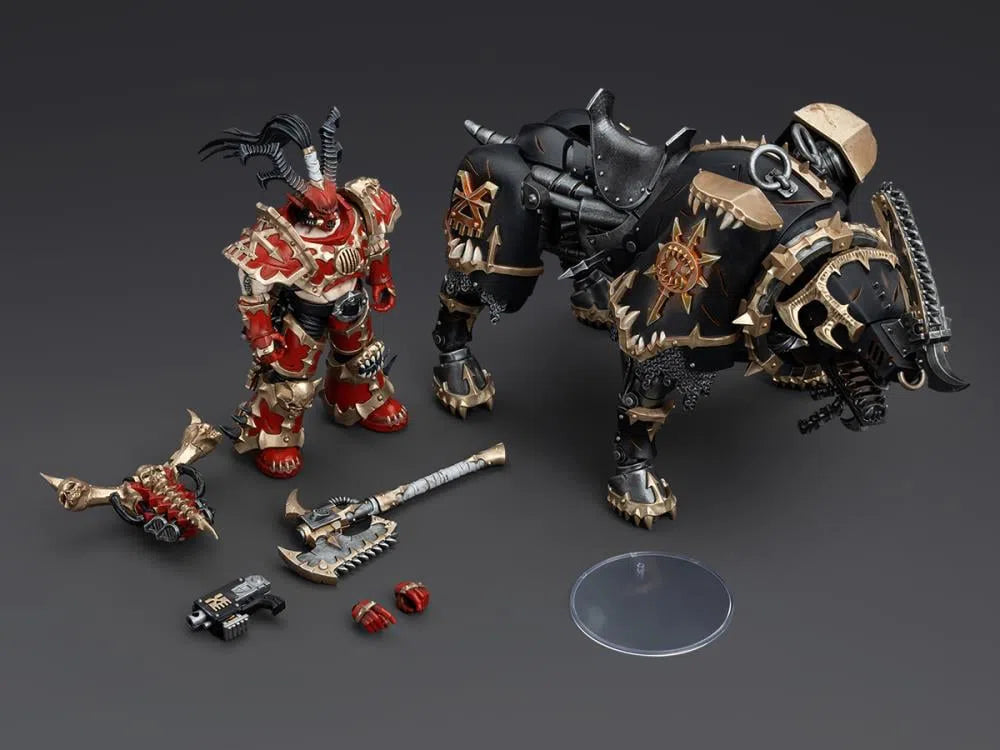 Warhammer 40k: World Eaters: Lord Invocatus with Khrone Juggernaut Daemon: Action Figure: Joy Toy Joy Toy