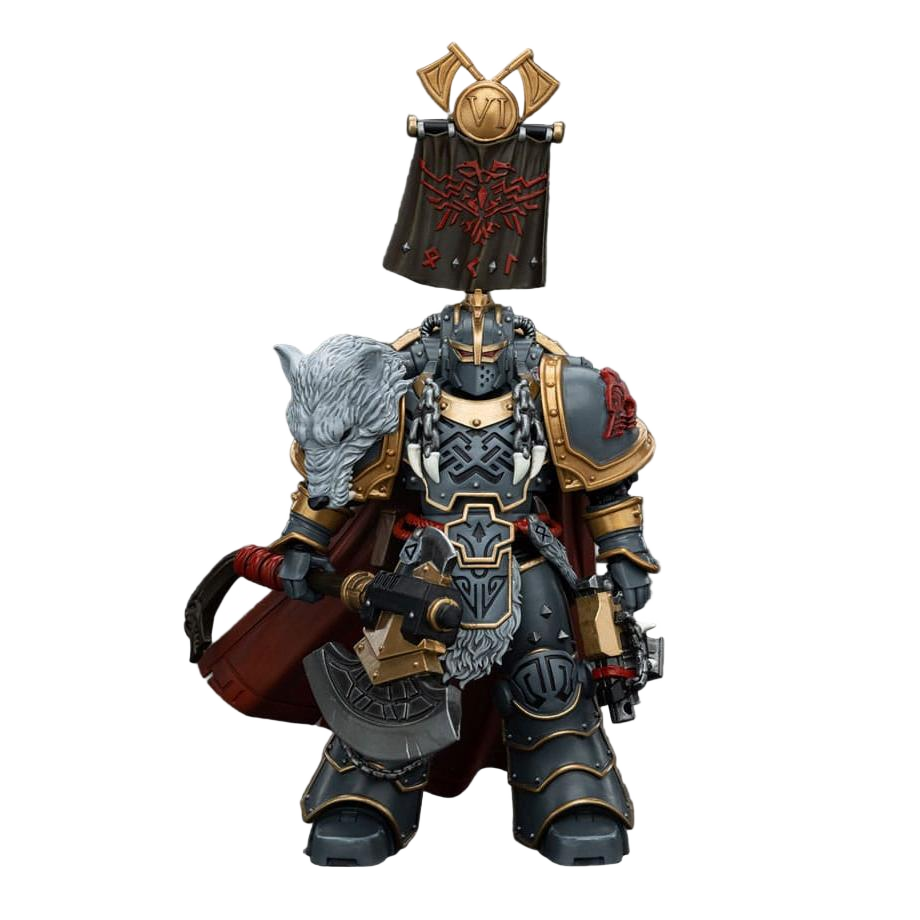 Warhammer The Horus Heresy Action Figure 1/18 Space Wolves Legion Praetor with Power Axe and Combat Shield 12 cm - Joy Toy Action Figures
