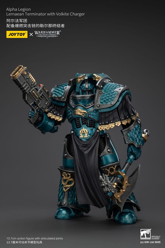 Warhammer The Horus Heresy Action Figure Alpha Legion Lernaean Terminator with Volkite Charger 20 cm - Joy Toy Action Figures