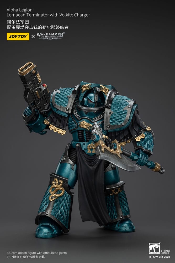 Warhammer The Horus Heresy Action Figure Alpha Legion Lernaean Terminator with Volkite Charger 20 cm - Joy Toy Action Figures
