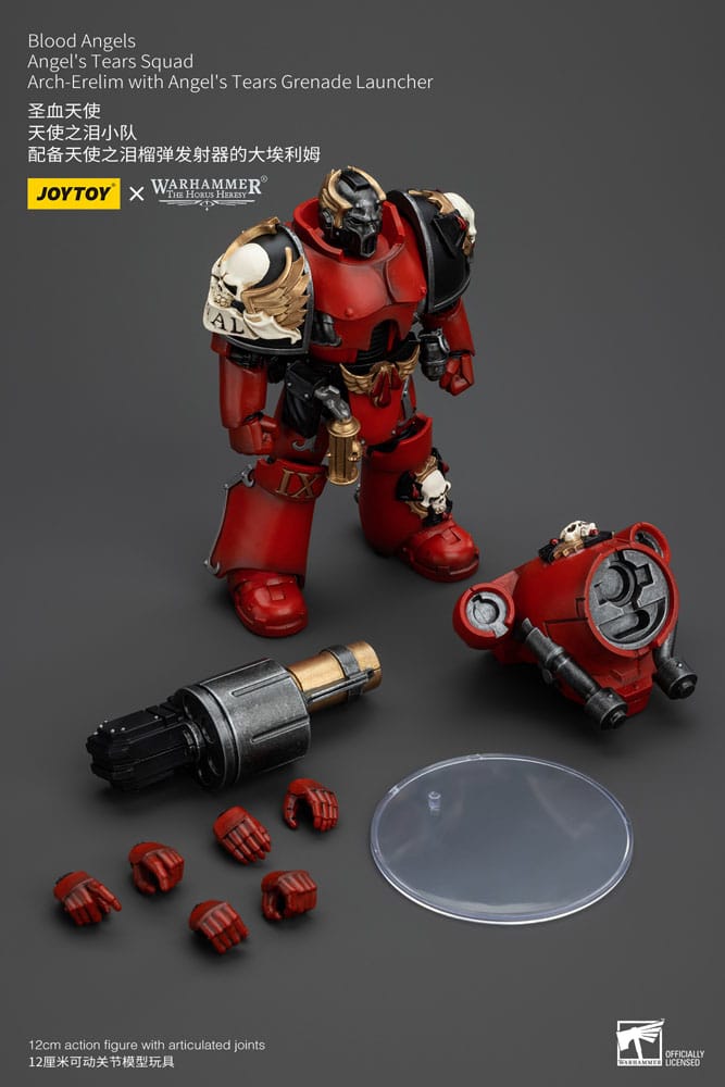 Warhammer The Horus Heresy Action Figure Blood Angels Angel's Tears Squad Arch-Erelim with Angel's Tears Grenade Launcher - Joy Toy Action Figure