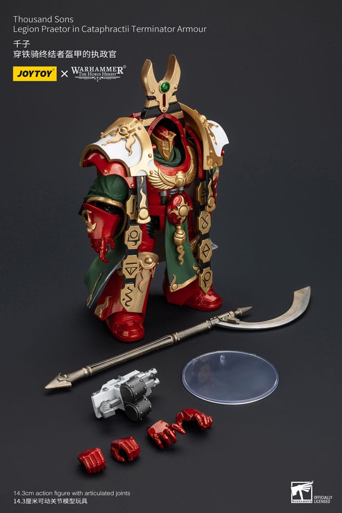 Warhammer The Horus Heresy Action Figure Thousand sons Legion Praetor in Cataphractii Terminator Armour - Joy Toy Action Figure