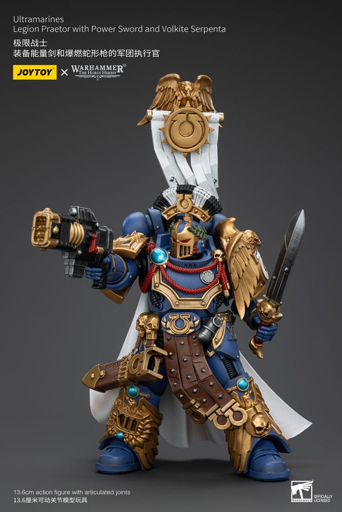 Warhammer The Horus Heresy Action Figure Ultramarines Legion Praetor with Power Sword and Volkite Serpenta 20 cm - Joy Toy Action Figure