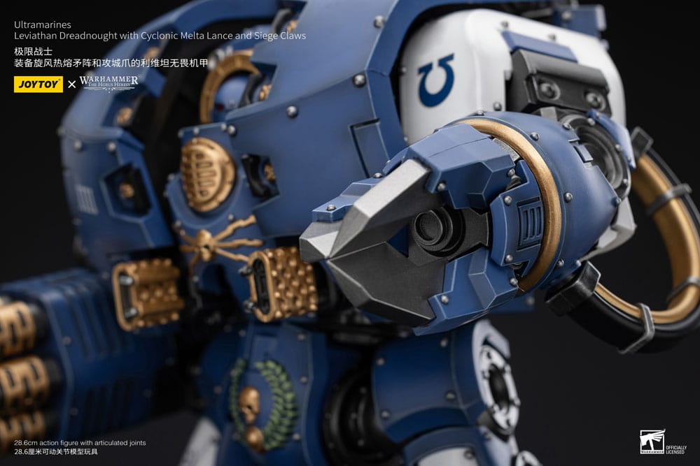 Warhammer The Horus Heresy Action Figure Ultramarines Leviathan Dreadnought with Cyclonic Melta Lance And Siege Claws - Joy Toy Action Figure