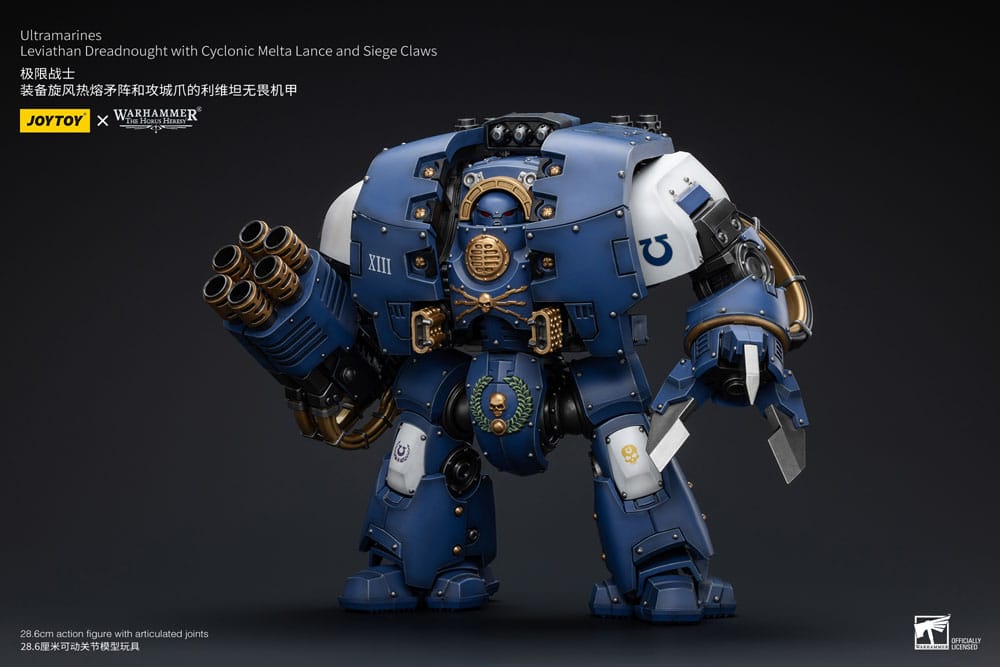 Warhammer The Horus Heresy Action Figure Ultramarines Leviathan Dreadnought with Cyclonic Melta Lance And Siege Claws - Joy Toy Action Figures