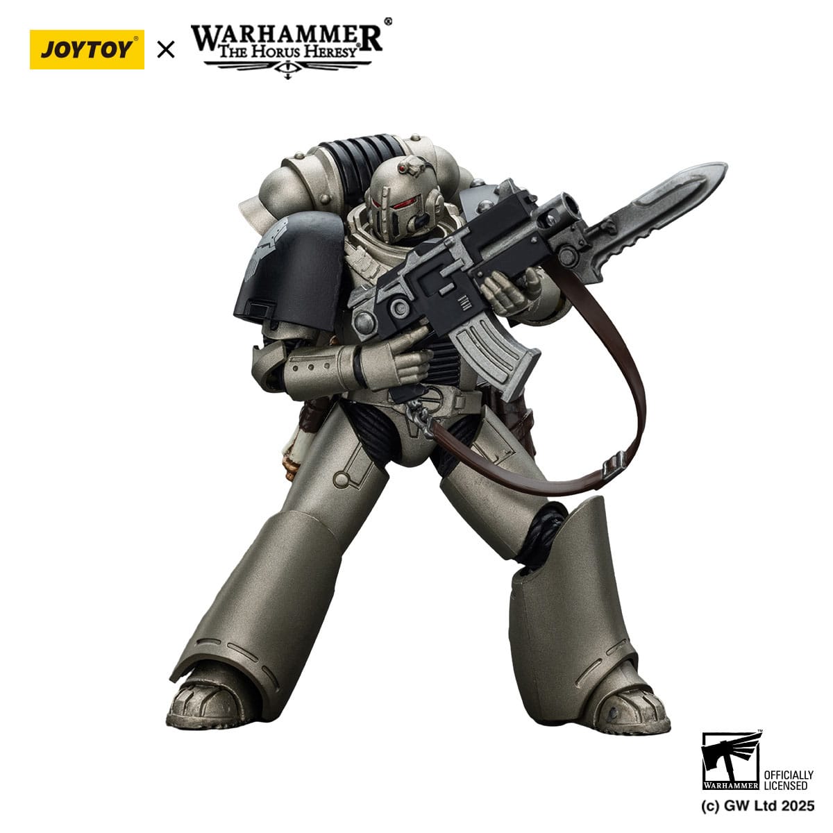 Warhammer: The Horus Heresy: Iron Warriors: MKVI Tactical Sergeant with Power Sword and Plasma Pistol - Joy Toy Action Figures