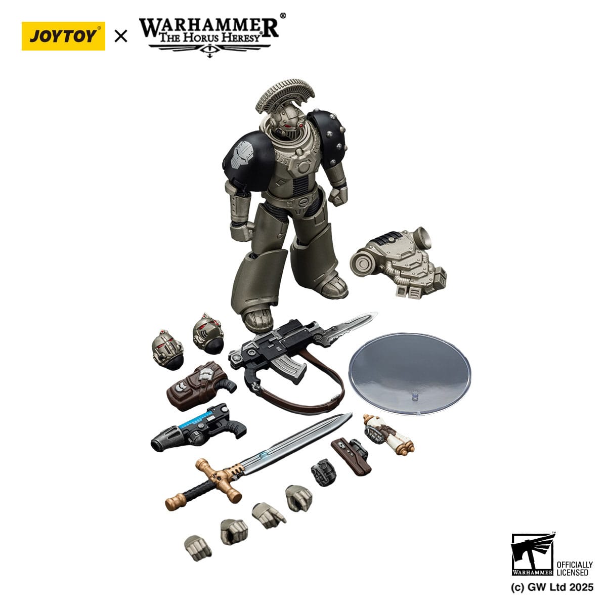Warhammer: The Horus Heresy: Iron Warriors: MKVI Tactical Sergeant with Power Sword and Plasma Pistol - Joy Toy Action Figures