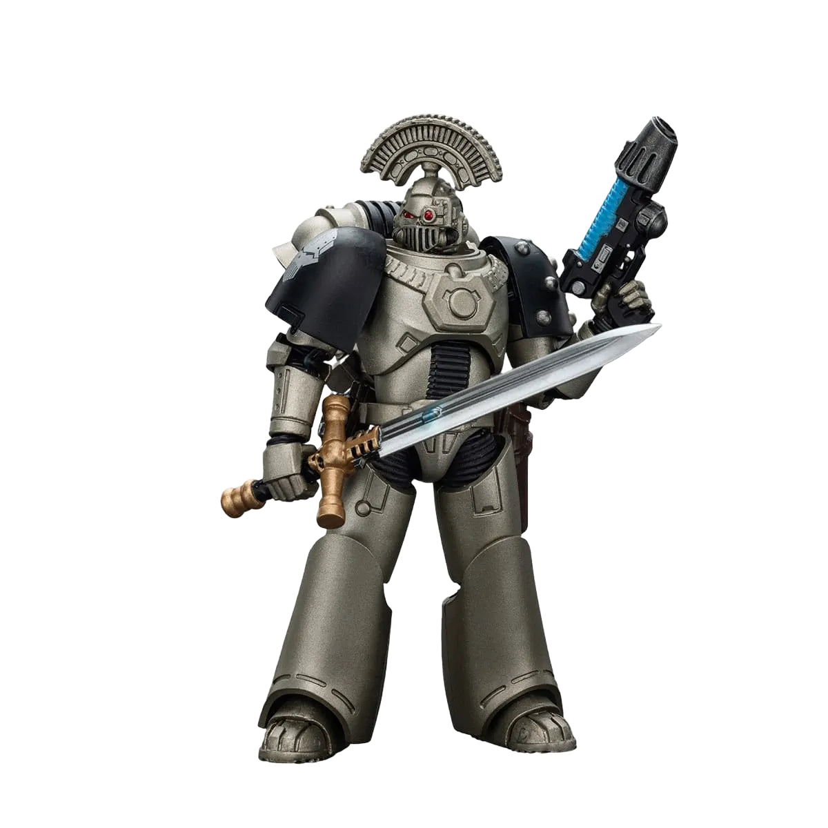 Warhammer: The Horus Heresy: Iron Warriors: MKVI Tactical Sergeant with Power Sword and Plasma Pistol - Joy Toy Action Figures