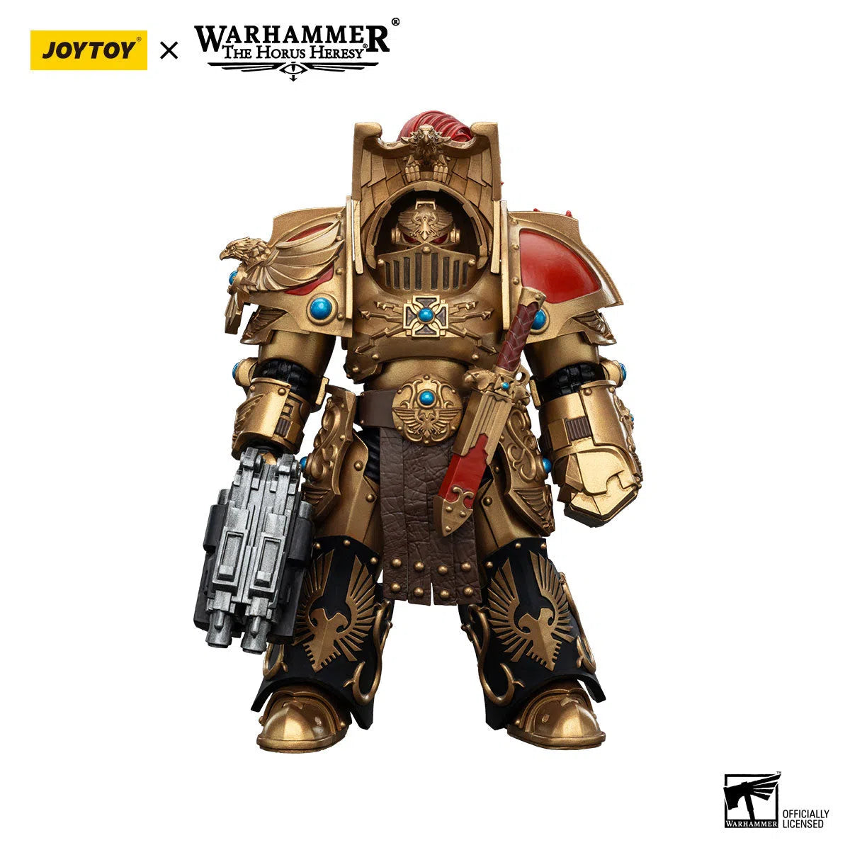 Warhammer: The Horus Heresy: Legio Custodes: Aquilon Terminator Squad: Aquilon With Lastrum Storm Bolter - Joy Toy Action Figures