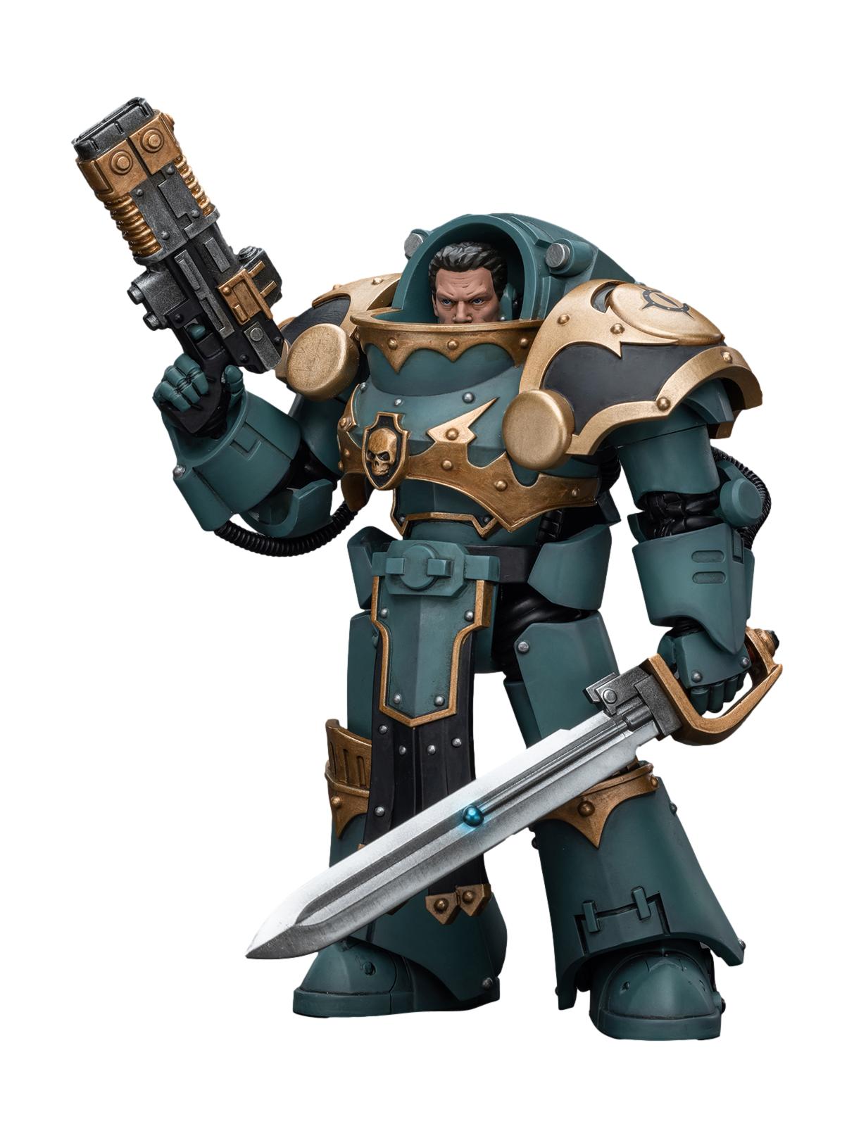 Warhammer The Horus Heresy: Sons Of Horus: Tartaros Terminator Squad Sergeant With Volkite Charger And Power Sword Joy Toy
