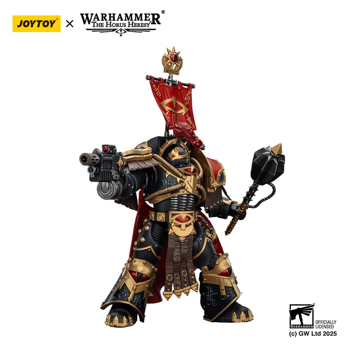 Warhammer: The Horus Heresy: Sons of Horus: Legion Cataphractii Praetorwith Combi-Melta and Power Maul: Action Figure - Joy Toy Action Figure