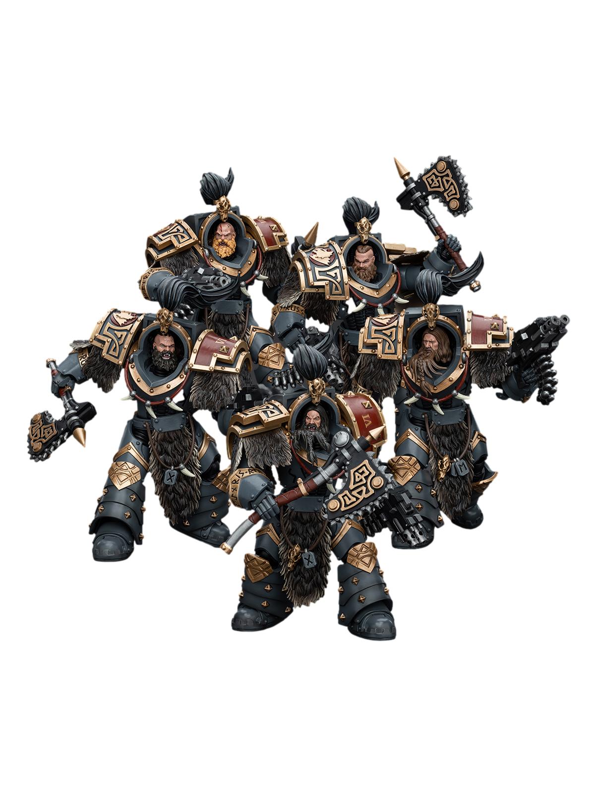 Warhammer The Horus Heresy: Space Wolves: Varagyr Wolf Guard Squad: All 5 Joy Toy