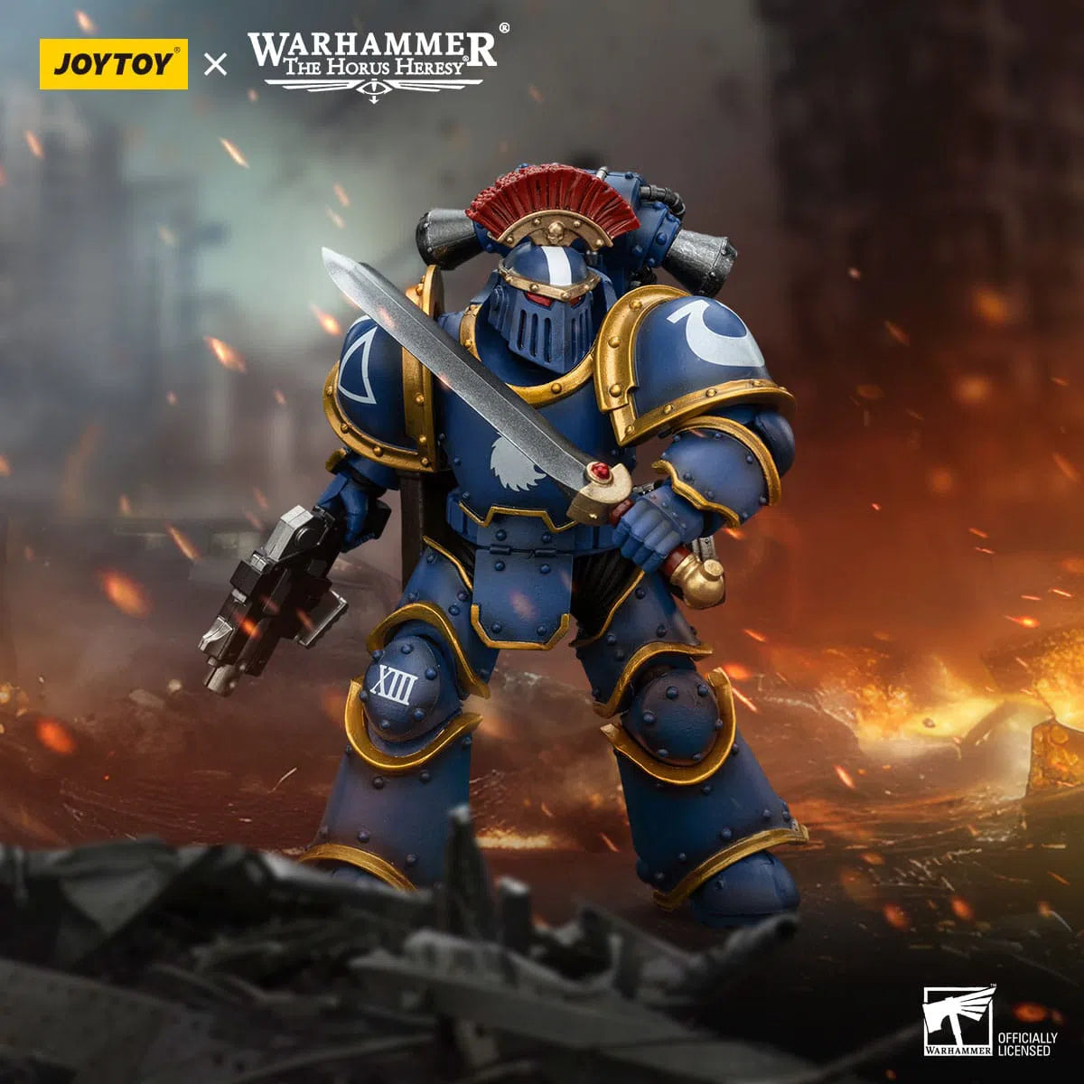 Warhammer The Horus Heresy: Ultramarines Legion MKIII Tactical Squad Sergeant with Power Sword: Joy Toy Joy Toy