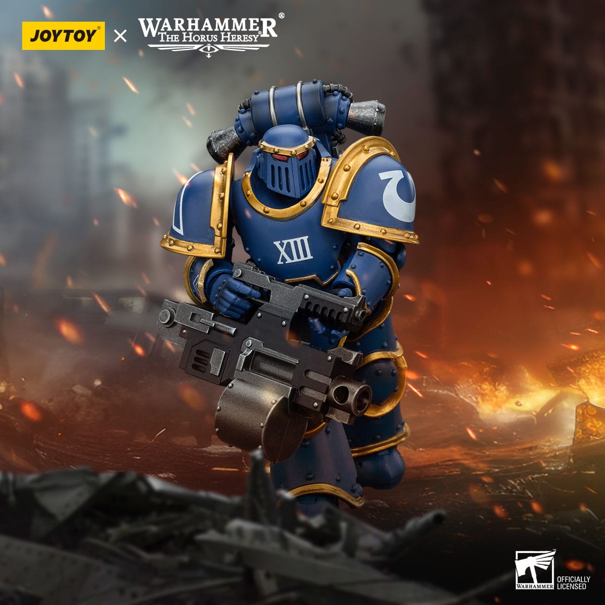 Warhammer The Horus Heresy: Ultramarines Legion MKIII Tactical Support Squad Legionary with Heavy Bolter: Joy Toy Joy Toy