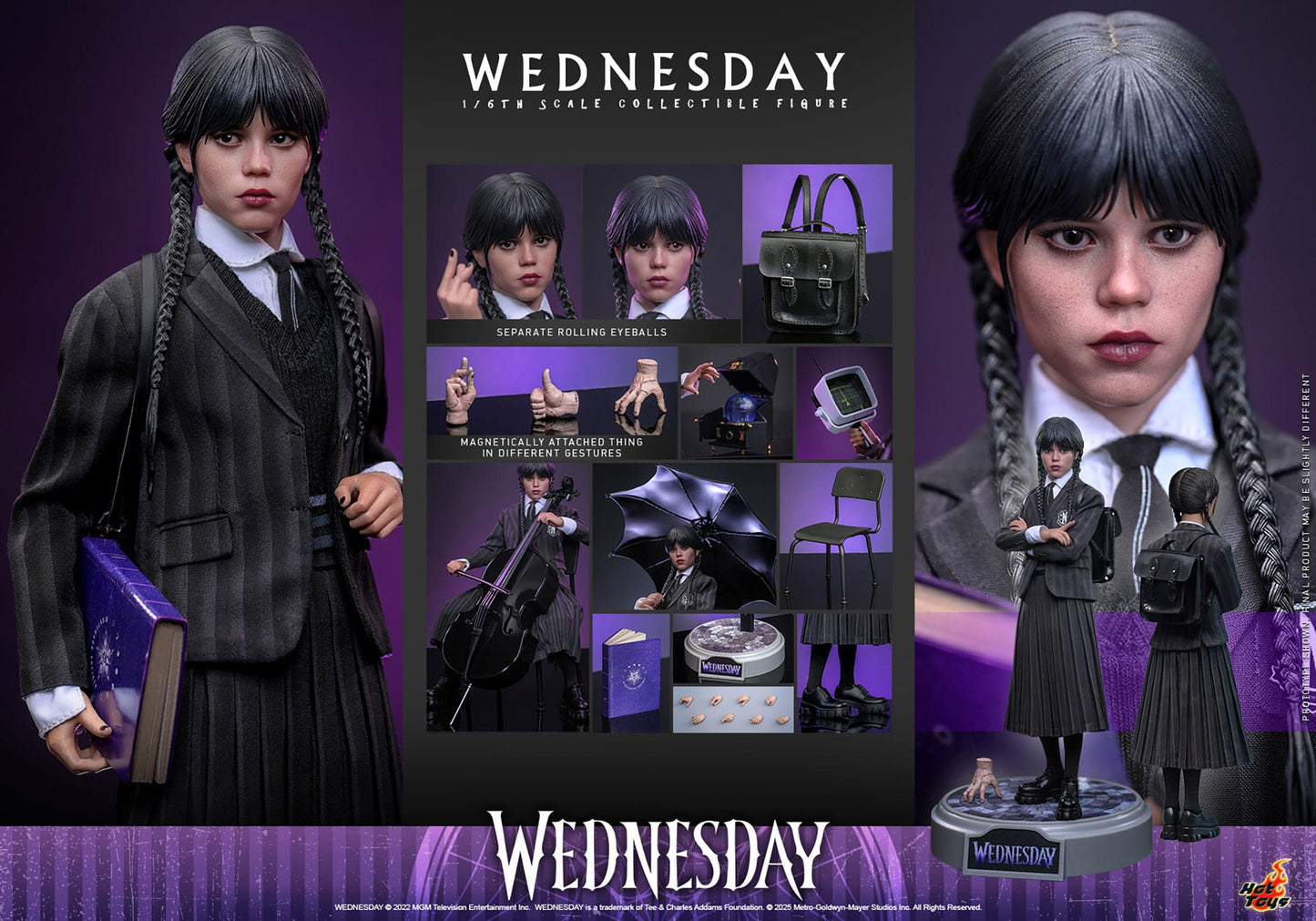 Wednesday: Wednesday Addams: 1/6th Action Figure - Hot Toys Action Figure