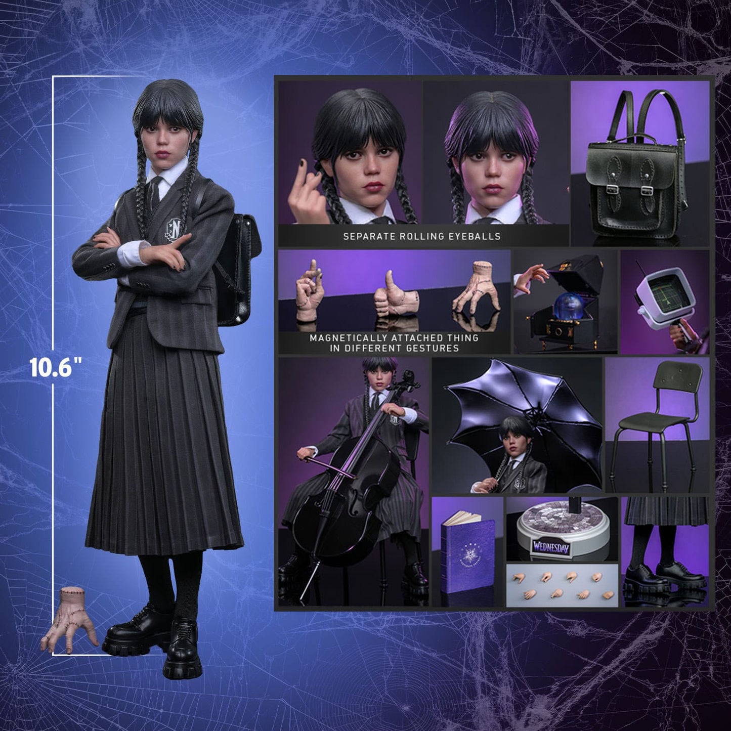 Wednesday: Wednesday Addams: 1/6th Action Figure - Hot Toys Action Figure