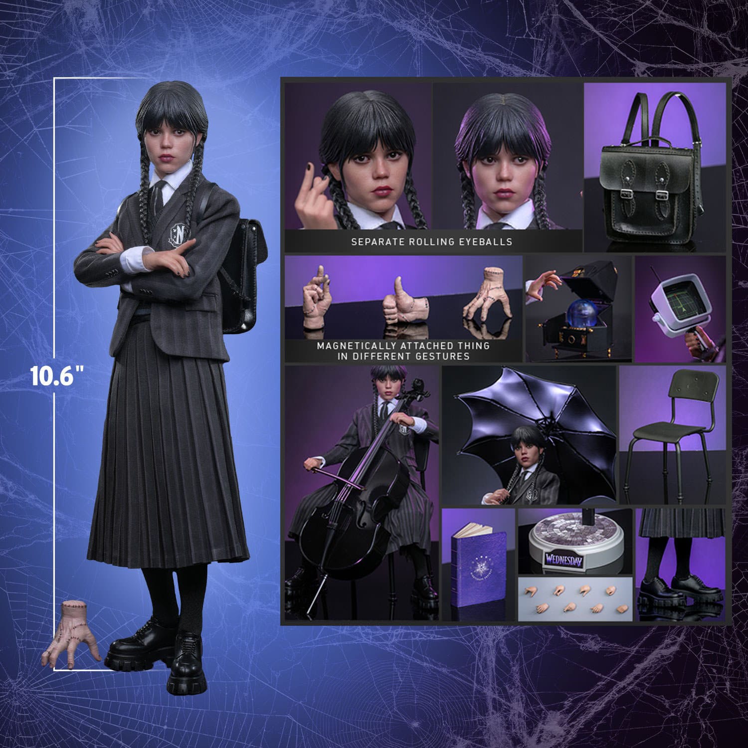 Wednesday: Wednesday Addams: 1/6th Action Figure - Hot Toys Action Figure