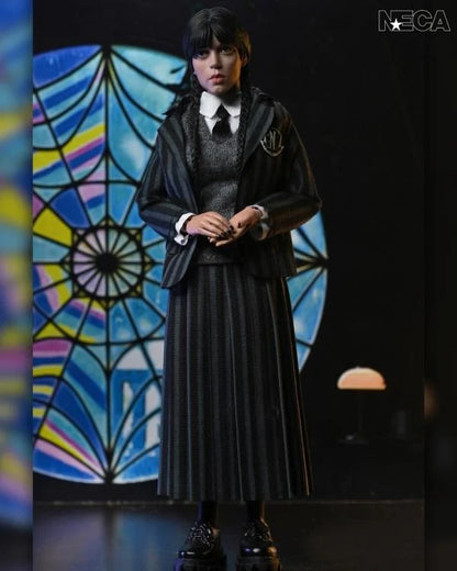 Wednesday: Wednesday Addams & Enid (Nevermore Uniform): 8" Clothed Action Figure 2-Pack - Neca Action Figure