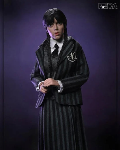 Wednesday: Wednesday Addams & Enid (Nevermore Uniform): 8" Clothed Action Figure 2-Pack - Neca Action Figure