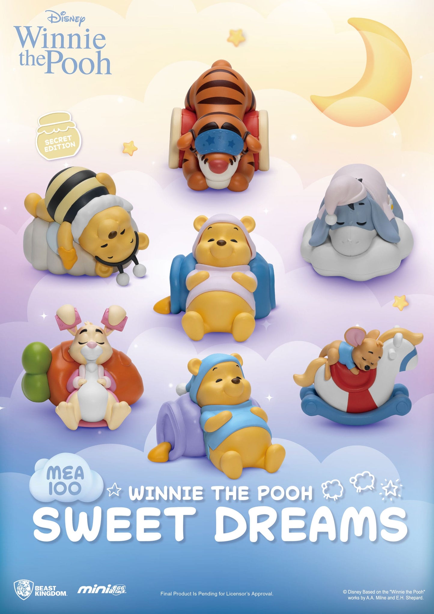 Winnie the Pooh: Mini Egg Attack: Sweet Dreams: Boxed Set of 6 Figures - Beast Kingdom Toys Blind Box