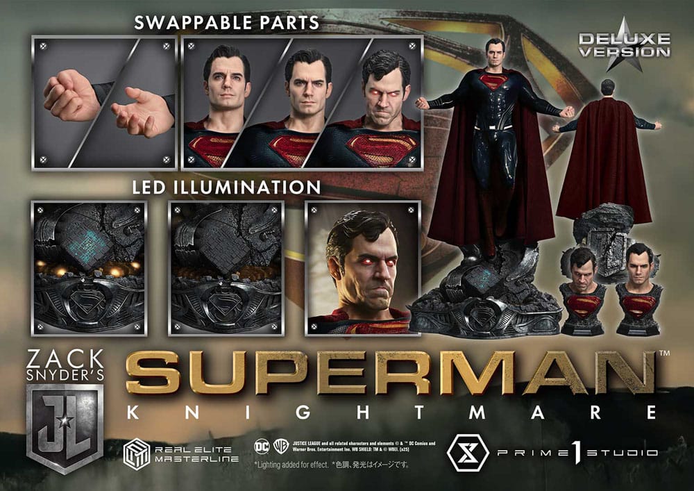 Zack Snyder's Justice League Real Elite Masterline Series Statue 1/3 Superman Knightmare Color Edition Deluxe Ver. 95 cm - Prime 1 Studio Statues