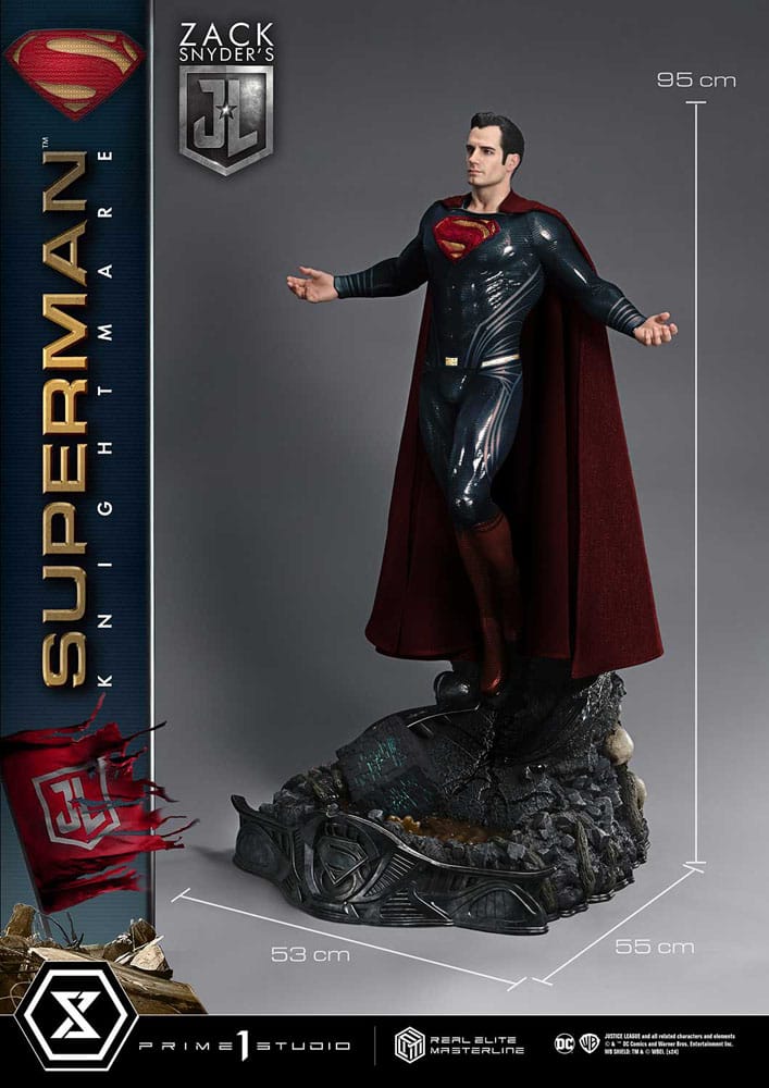 Zack Snyder's Justice League Real Elite Masterline Series Statue 1/3 Superman Knightmare Color Edition Deluxe Ver. 95 cm - Prime 1 Studio Statues
