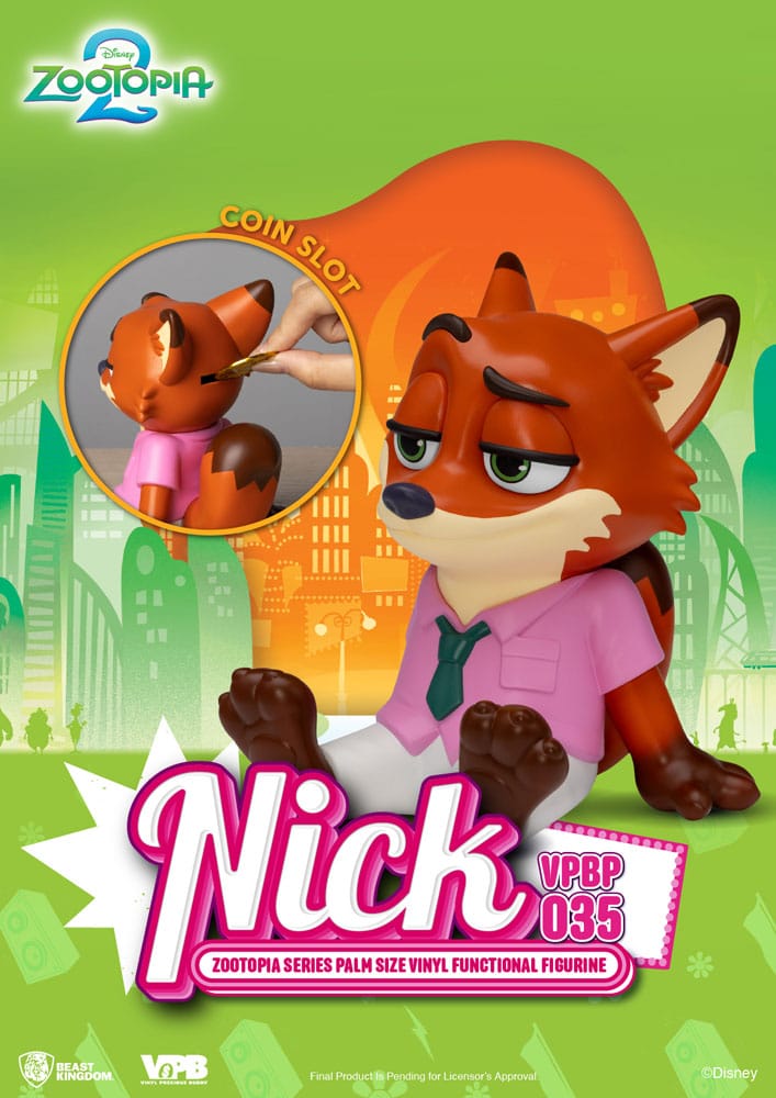 Zootopia Piggy Vinyl Bank Nick 15 cm - Beast Kingdom Toys Banks