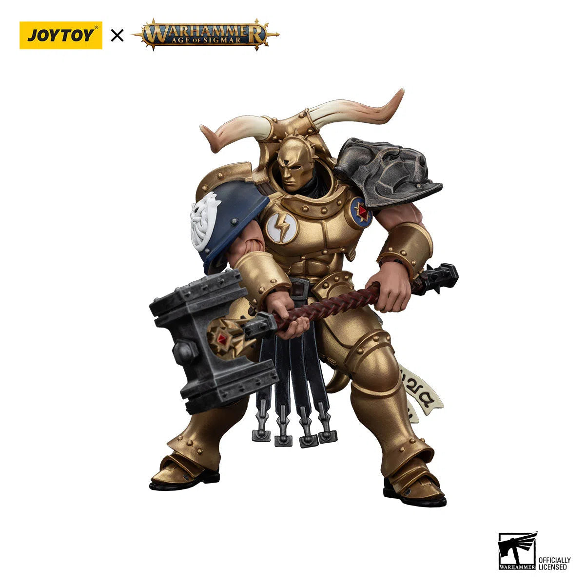 Warhammer: Age Of Sigmar: Stormcast Eternals: The Blacktalons: Rostus Oxen hammer: Action Figure: Joy Toy