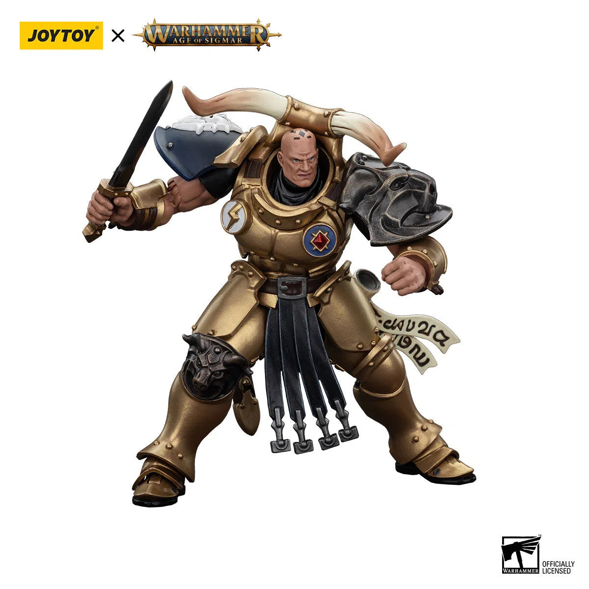 Warhammer: Age Of Sigmar: Stormcast Eternals: The Blacktalons: Rostus Oxen hammer: Action Figure: Joy Toy