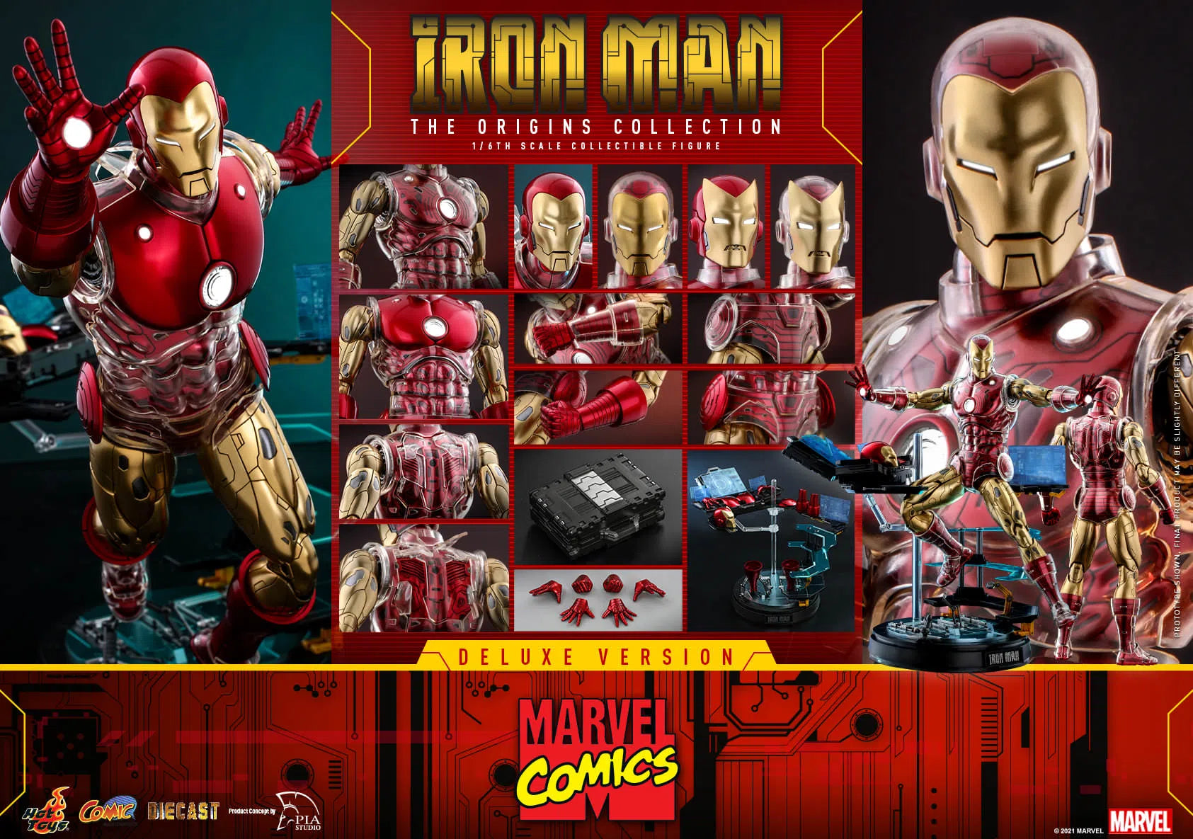 Iron Man: Origins Collection: CMS08 D38: Deluxe Edition: Marvel: Hot Toys