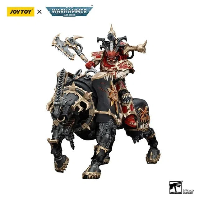 Warhammer 40k: World Eaters: Lord Invocatus with Khrone Juggernaut Daemon: Action Figure: Joy Toy