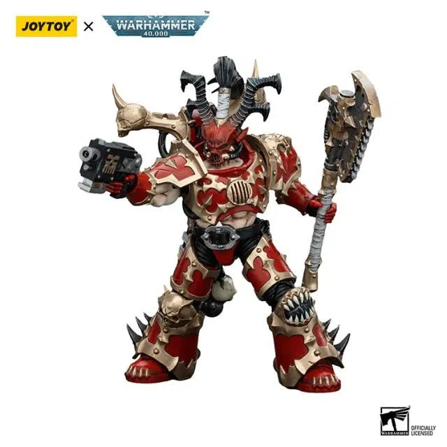 Warhammer 40k: World Eaters: Lord Invocatus with Khrone Juggernaut Daemon: Action Figure: Joy Toy