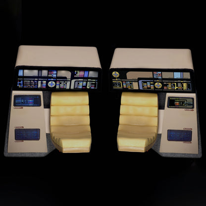 Star Trek: The Next Generation Enterprise-D Bridge Navigation and Operations Consoles 1/6 Scale Replica Set - EXO-6 Action Figure Accessories
