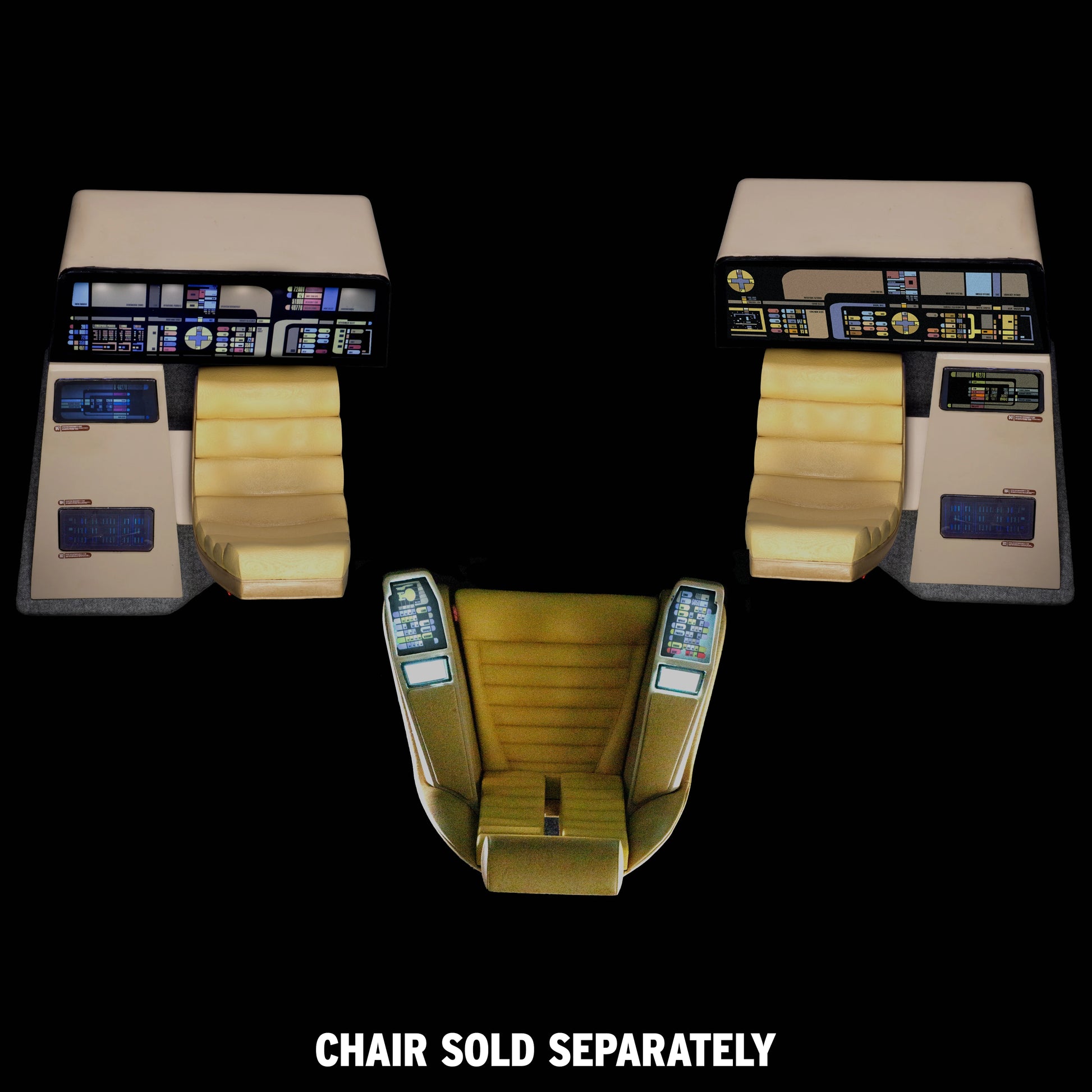 Star Trek: The Next Generation Enterprise-D Bridge Navigation and Operations Consoles 1/6 Scale Replica Set - EXO-6 Action Figure Accessories