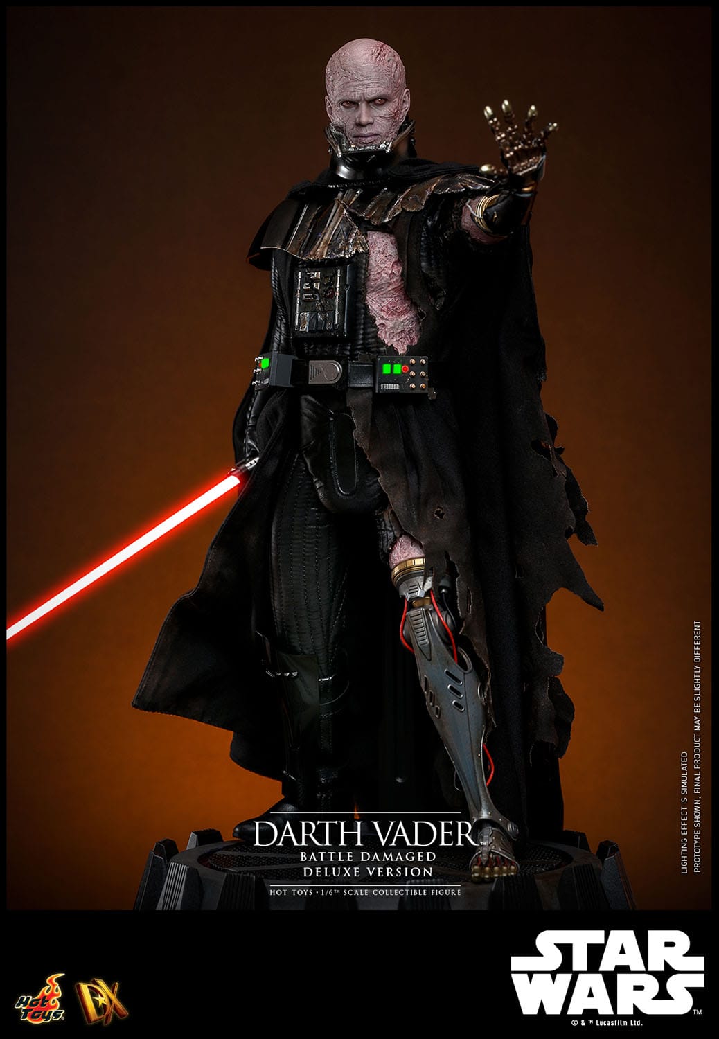 Star Wars DX45 Darth Vader (Battle Damaged) Deluxe 1/6th Scale Collectible Figure - Hot Toys Action Figures