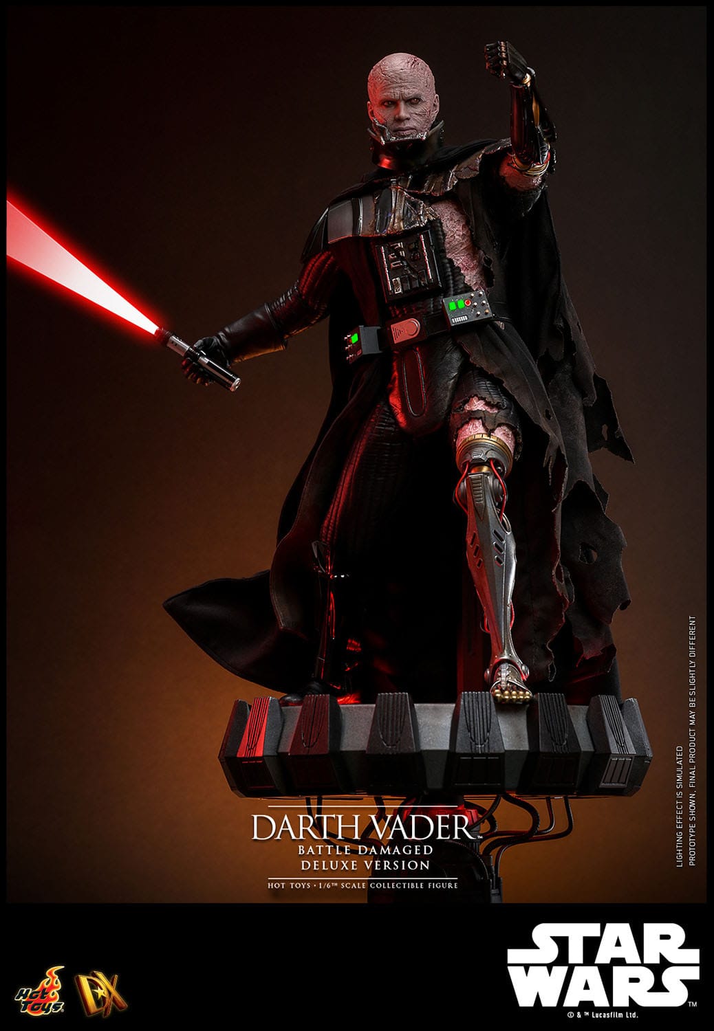 Star Wars DX45 Darth Vader (Battle Damaged) Deluxe 1/6th Scale Collectible Figure - Hot Toys Action Figures