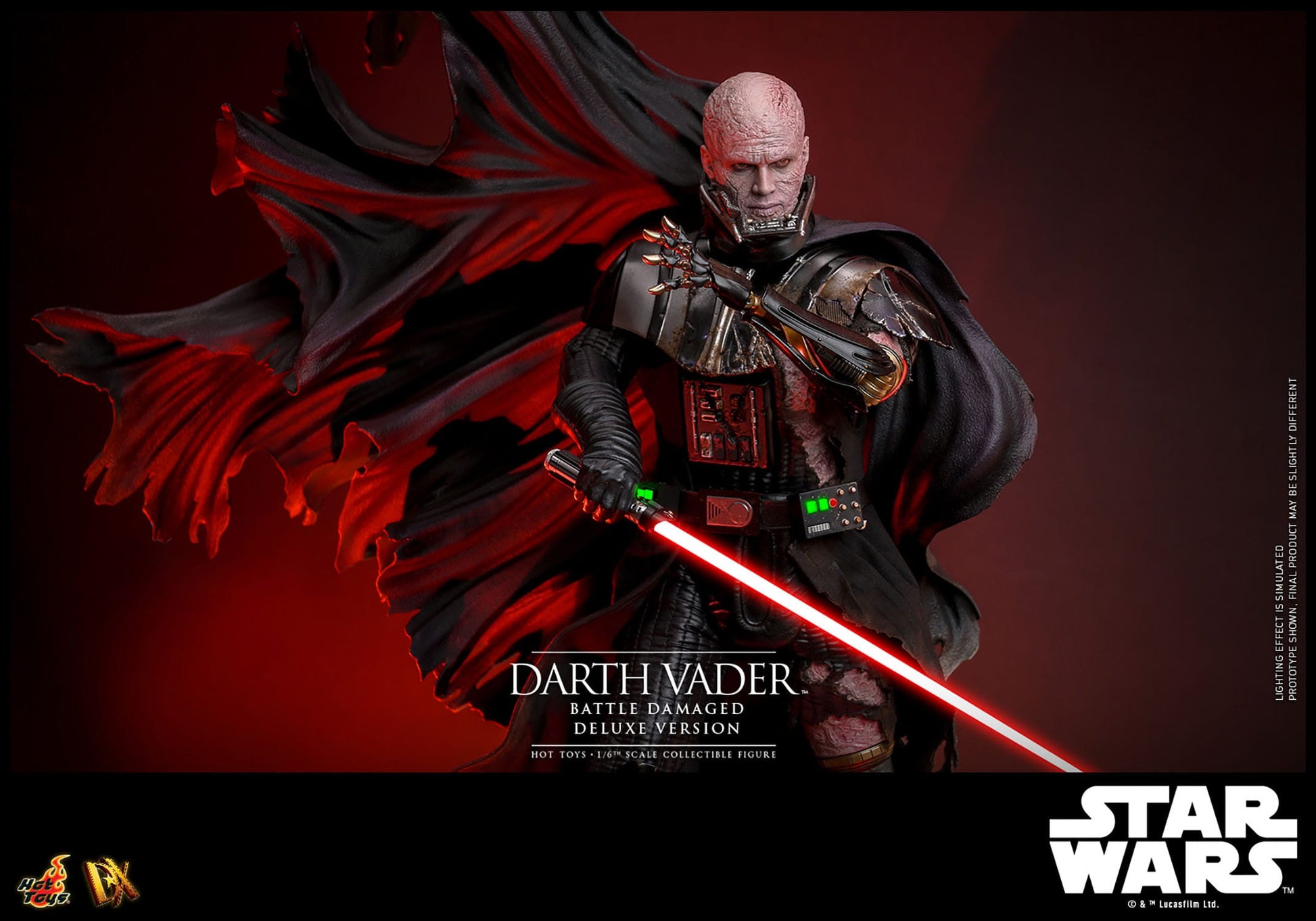Star Wars DX45 Darth Vader (Battle Damaged) Deluxe 1/6th Scale Collectible Figure - Hot Toys Action Figures