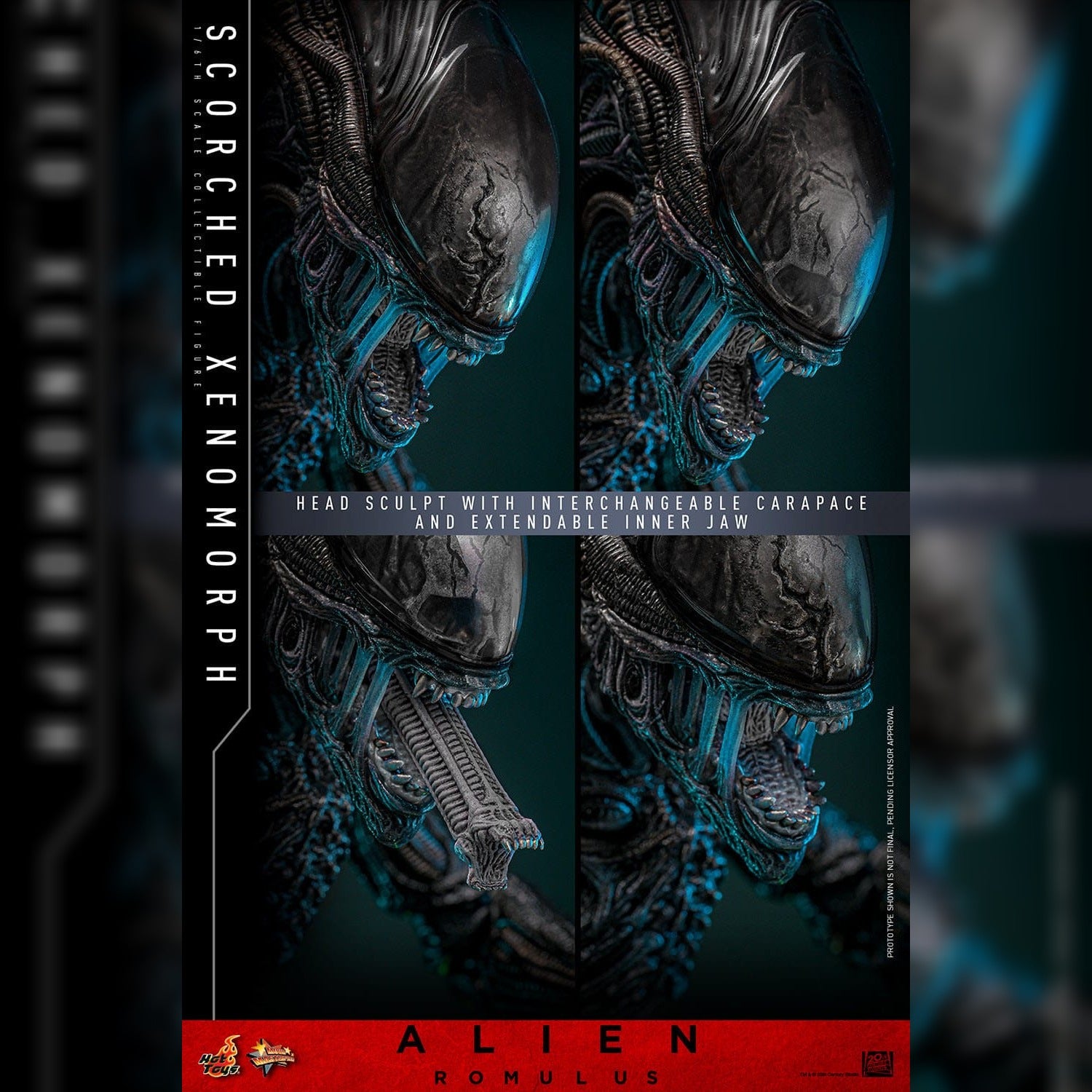 Alien: Romulus: Scorched Xenomorph: 1/6th Scale Action Figure: Hot Toys