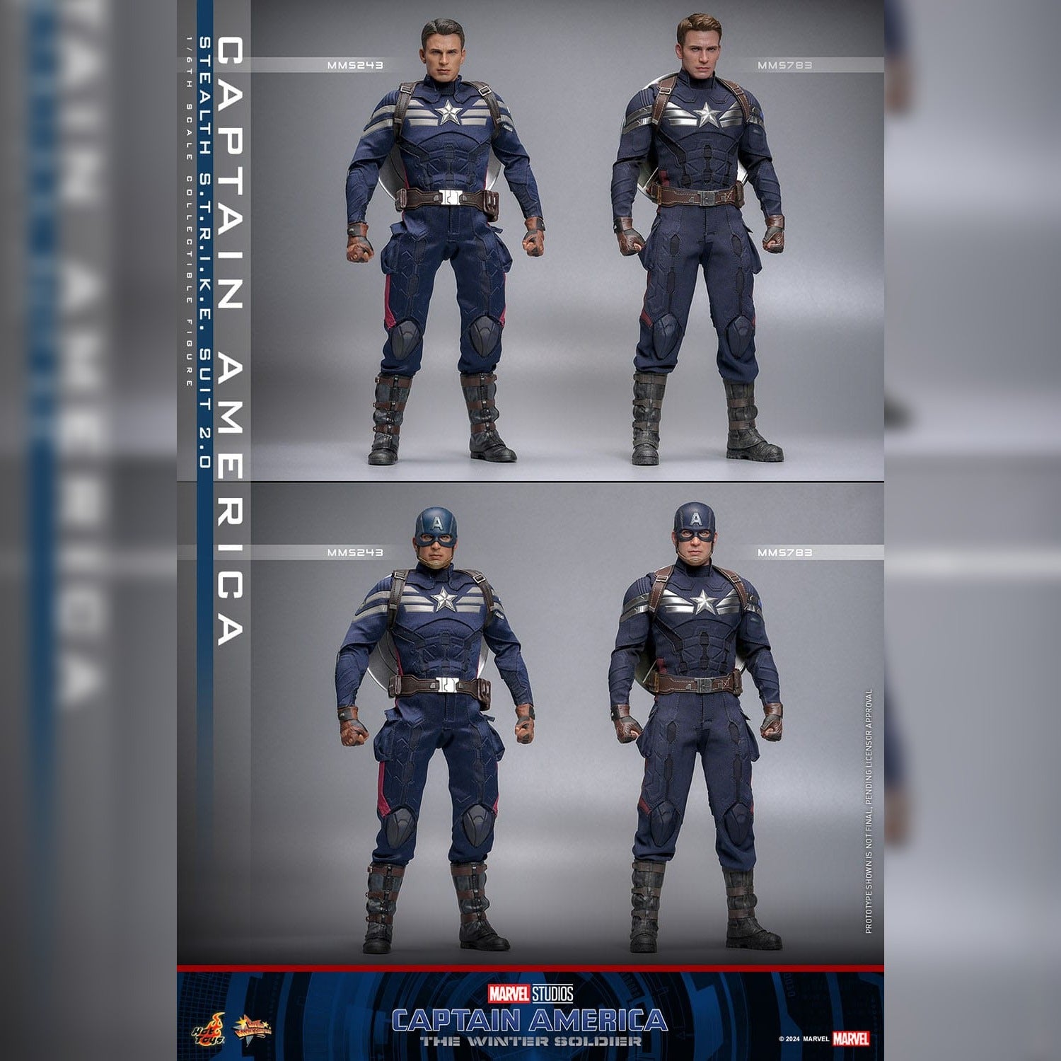 Captain America: The Winter Soldier: Captain America (Stealth S.T.R.I.K.E. Suit): 1/6th Scale Action Figure: Hot Toys